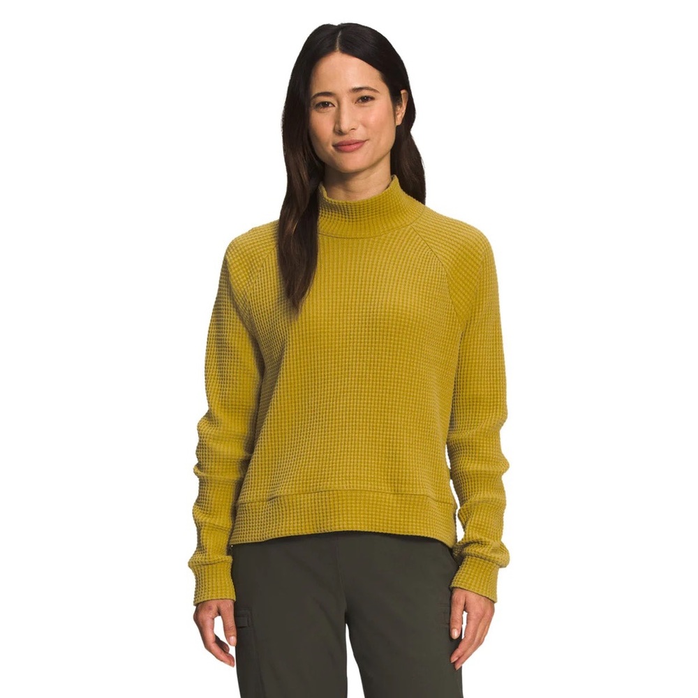 The North Face mock neck chabot - yellow cotton waffle